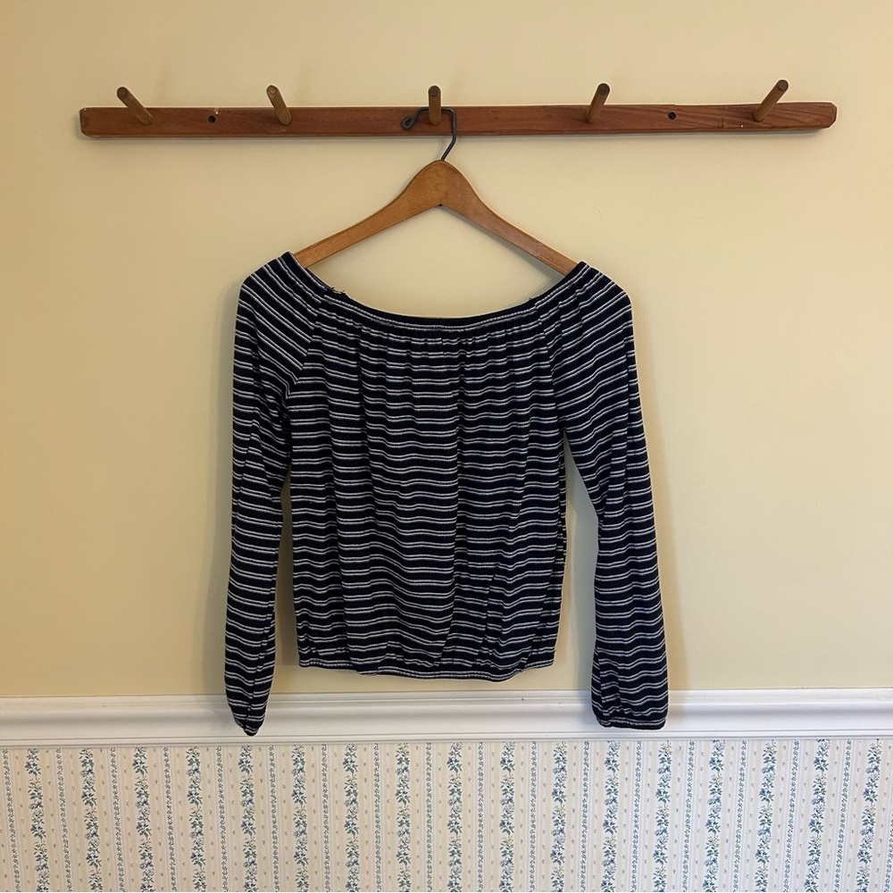 One Clothing Striped Off The Shoulder Top